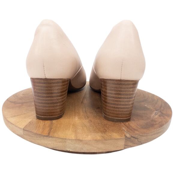 Clarks Cosmo Step Blush Pink Leather Pumps Low Heels Women's Size 9.5 - Picture 3 of 7